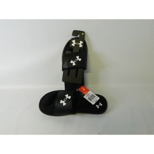 Under Armour Ignite Vi Slide 3022711-003 Men Black Adjustable Strap Sandals US 8